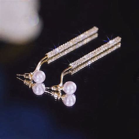 Pearl Dangle Earrings | Dangle Diamond Earrings | Dangling Earrings for ...