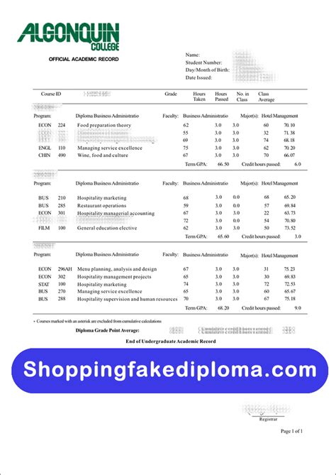 Building A Better Future Using Fake Algonquin College Transcript Buy