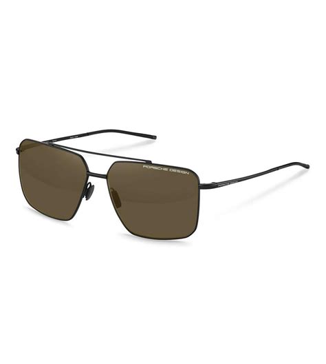 Porsche Design Mens Brown Rectangular Sunglasses