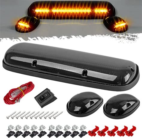 Partsam 3PCS 30LED Cab Marker Roof Running Lights Assembly Compatible