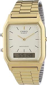 Casio Collection Unisex Adult S Watch Bracelet Aq Ga Dmqyes Gold