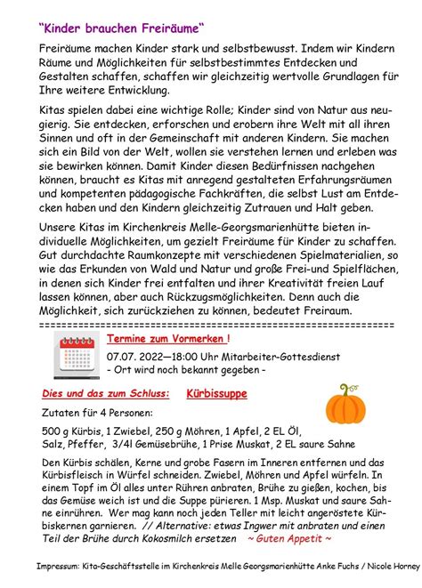 Kita Newsletter Herbst Ev Luth Kirchenkreis Melle