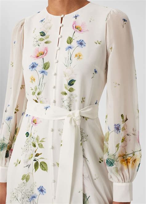 Maribella Silk Floral Dress Hobbs Uk