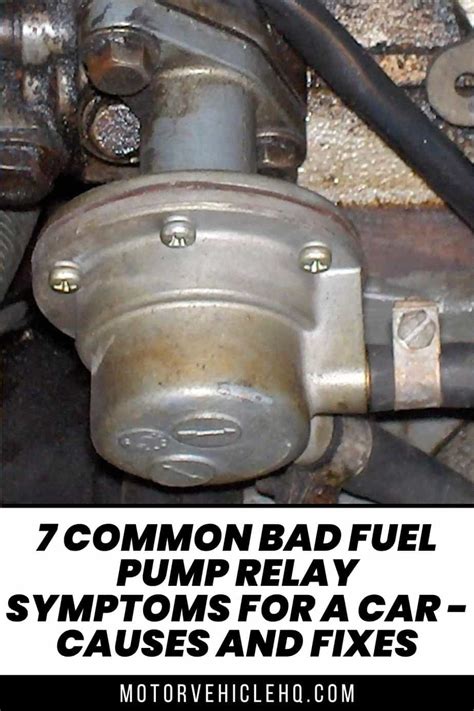 Common Bad Fuel Pump Relay Symptoms For A Car Causes And Fixes