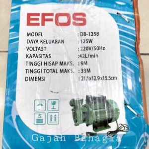 Jual Pompa Air Sumur Dangkal Db Efos Mesin Pompa Air Listrik