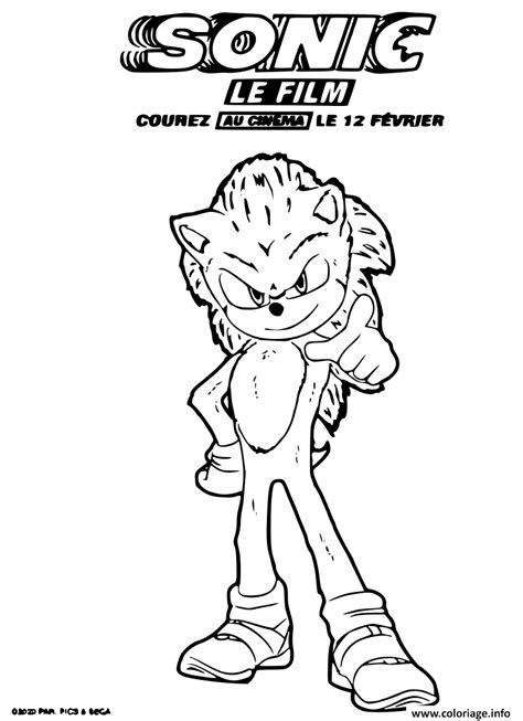 Coloriage Sonic Le Film Par Les Producteurs De Fast And Furious Dessin