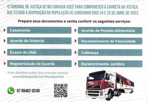 Carreta Da Justi A Em Corguinho Poder Executivo De Corguinho Ms