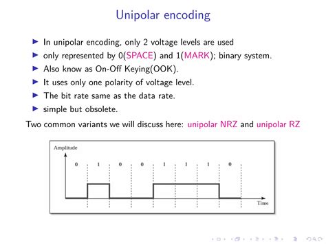 Unipolar Encoding Techniques Nrz And Rz Ppt