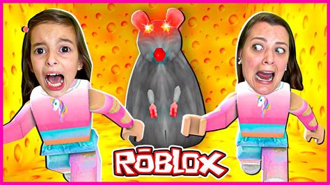 RoBlOx FUGA DO RATO GIGANTE NO ROBLOX CHEESE ESCAPE CLUBINHO