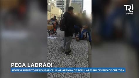 Homem Suspeito De Roubar Celular Apanha De Populares No Centro De