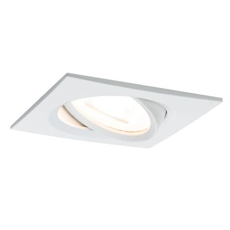 Paulmann Led Einbauleuchte Weiß Eckig 7w Gu10 460lm Warmweiß 2700k Sc