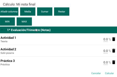 Notas Calculadas Cuaderno De Notas Digital Para Docentes Eval A
