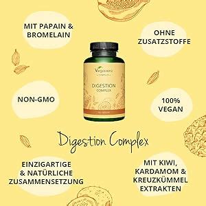 PAPAIN Komplex Vegavero Mit Bromelain Actinidin 180 Kapseln