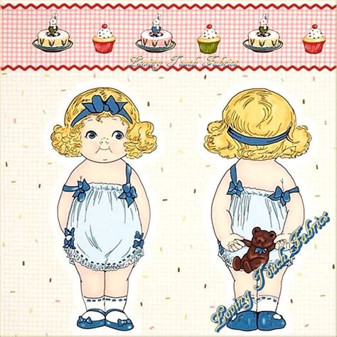Riley Blake 2 Cut And Sew Dolls Penny Rose Paper Dolls Etsy
