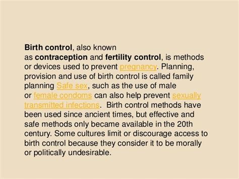 Fertility Control