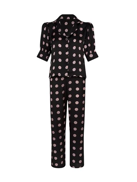 Polka Dot Satin Silk Pyjama Set X Intima