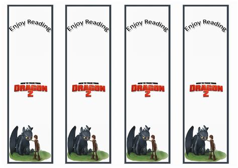 How To Train Your Dragon Bookmarks | Birthday Printable - Free ...