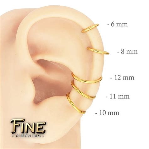 Piercing Argola Dourada De Tit Nio Para Orelha L Bio Septo Fine