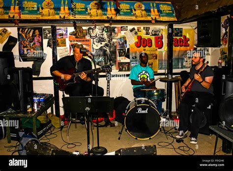 Musicians In A Mississippi Juke Joint In Clarksdale Home Of Blues