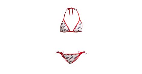 Fendi Mania Logo Print Triangle Bikini Bella Thorne Logo Print