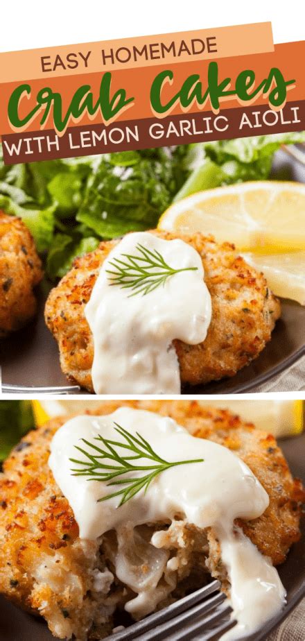 Easy Homemade Crab Cakes With Lemon Garlic Aioli Artofit