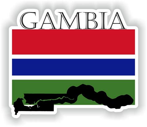 Gambia Sticker Flag Mf For Laptop Book Fridge Guitar Etsy