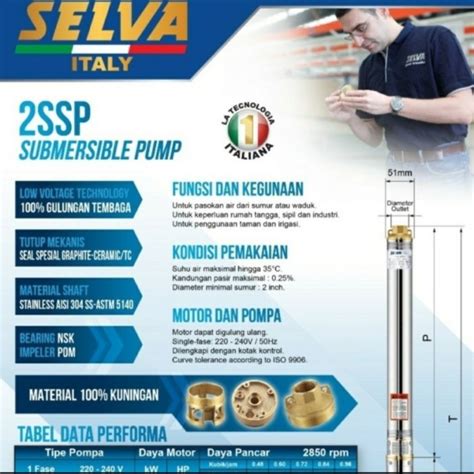 Jual Selva Submersible Pump 5 HP Mesin Pompa Celup Satelit Kota Bogor