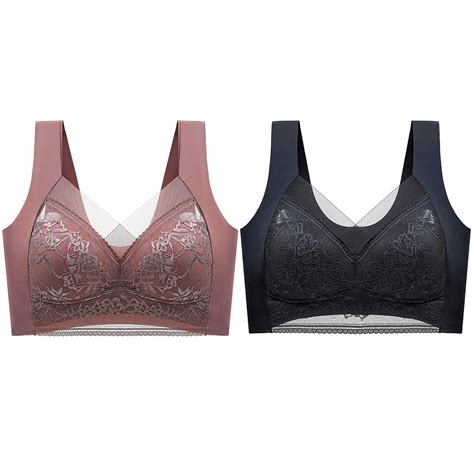 Ramiter Lingerie For Women Women Full Cup Thin Underwear Plus Size Wireless Sports Bra Lace Bra