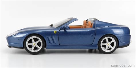MATTEL HOT WHEELS J2872 Scale 1 18 FERRARI SUPERAMERICA SPIDER 2004 BLUE MET