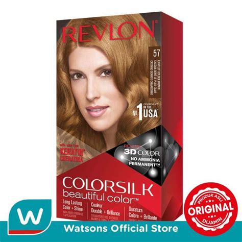 Jual Revlon Colorsilk Beautiful 57 Cat Rambut Lightest Golden Brown