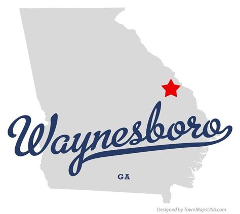 Map Of Waynesboro Georgia Ga Waynesboro Burke County Map