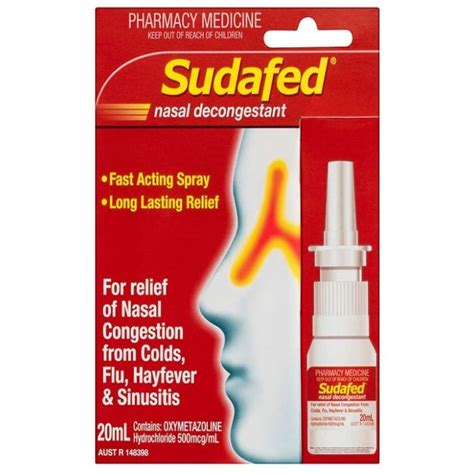 Sudafed Nasal Spray Pump 20ml Chemistworks Pharmacy