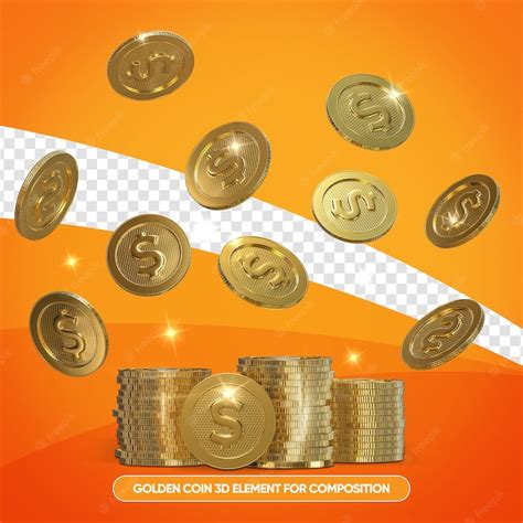 Premium Psd Realistic Gold Coin In 3d Render Isolated