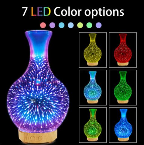 Fireworks 100ml Ultrasonic Diffuser Humidifier Led Night Light Incense Burner Australia