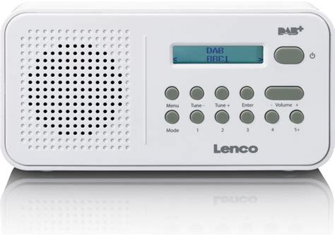 Lenco PDR 015WH Draagbare DAB Radio Met FM En DAB Ontvangst LCD