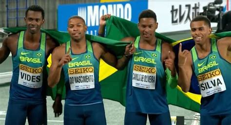 Atletismo Brasil Campe O Mundial Do Revezamento No Jap O