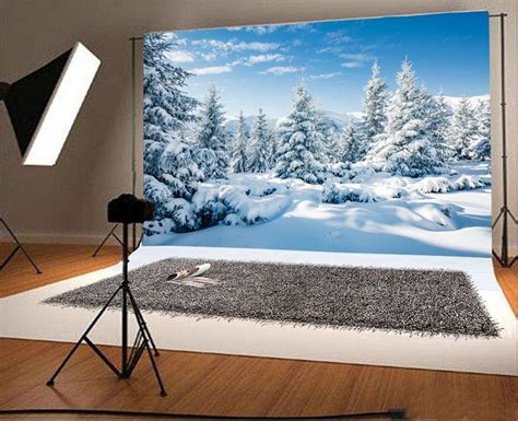 YongFoto 3x2m Vinile Sfondo Fotografico Xmas Albero Natale Innevato