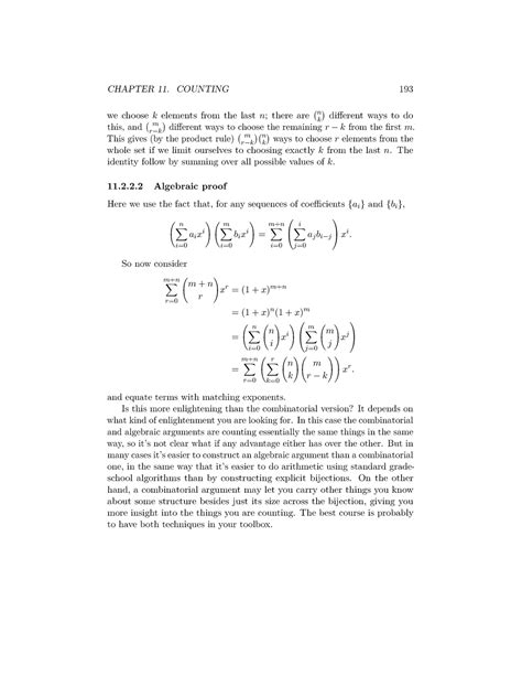 Sums Of Binomial Coefficients We Choose K Elements From The Last N