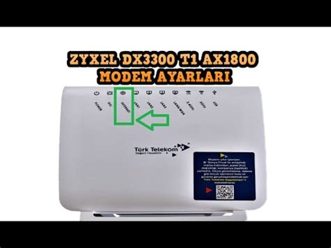 ZYXEL DX3300 T1 AX1800 MODEM AYARLARI TÜRK TELEKOM PREMİUM MODEM YouTube