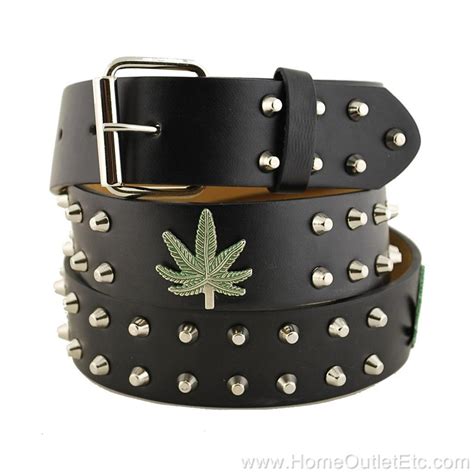 Metal Flat Spike Studded Leather Belt Conehead Rivet Biker Punk Rock