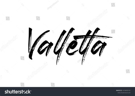 Capital Valletta Typography Word Hand Written Stock Vector Royalty Free 1618459147 Shutterstock