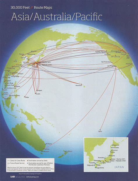 Delta Airlines Route Map Asia Australia Pacific Januar Flickr