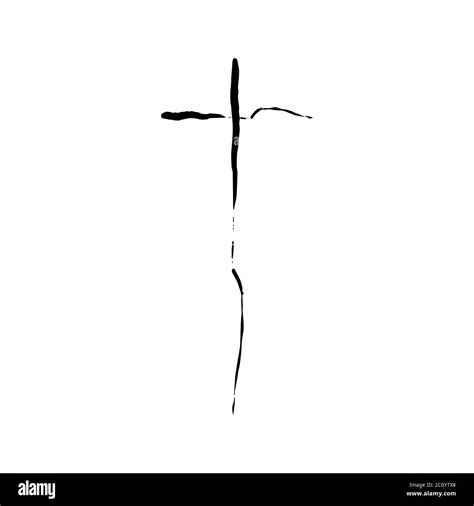 Cruz Cristiana Grunge Vector S Mbolo De Religi N Fotograf A De Stock