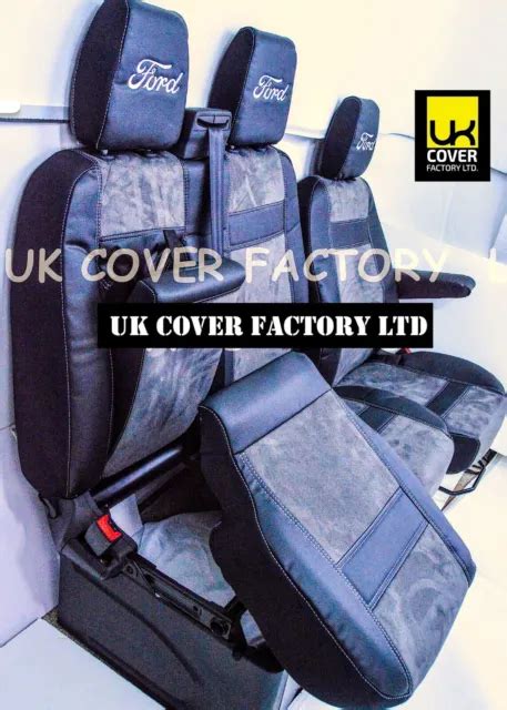 In Stock Dark Grey Alcantara Van Seat Cover Ford Transit Custom Jumbo Mk8 £13999 Picclick Uk