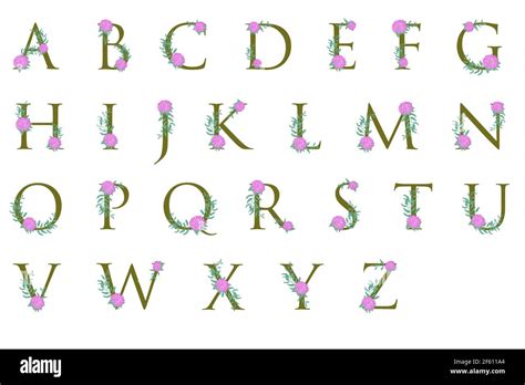 Capital Letters Of The Alphabet With Flowers The Letters Of The