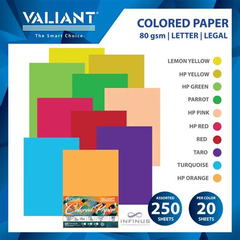 Valiant Colored Paper Pcs Per Pack Lazada Ph