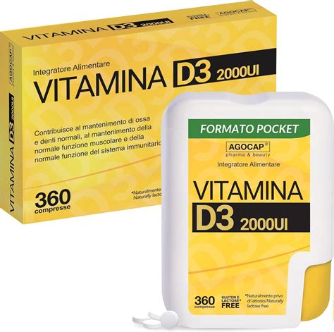 Vitamina D3 2000 Ui ALTO DOSAGGIO Vitamina D 360 Compresse Fornitura