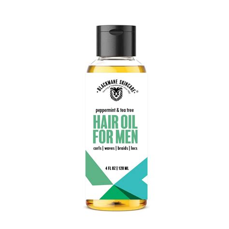 Natural Hair Oil For Men Best Hair Oil For Men With Tea Tree And Mint Curly Hair