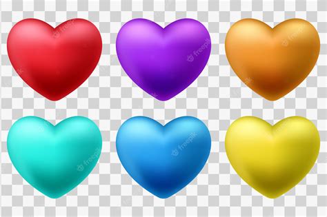 Colored Hearts Clip Art Library