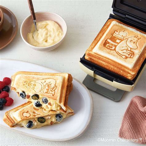 Recolte X Moomin Press Hot Sand Maker Sandwich Toaster Beige Ac100v